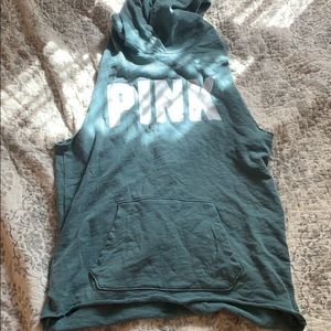 🖤 PINK workout / lounge  teal sweatshirt tank